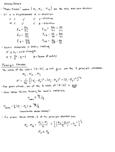 Stress/Strain: Plane Stress & Failure Theories in Engineering