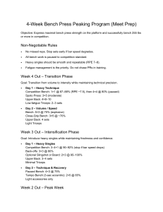 4-Week Bench Press Peaking Program for Competition