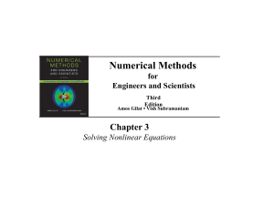 Numerical Methods for Engineers & Scientists: Solving Nonlinear Equations