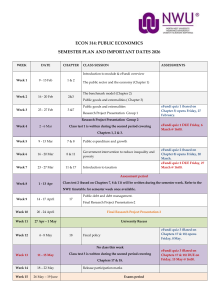 ECON 314 Public Economics 2026 Semester Plan