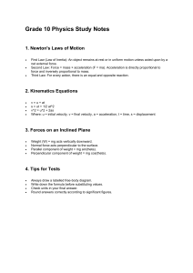 Grade 10 Physics Study Notes