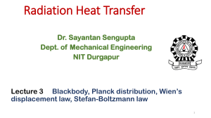 Radiation Heat Transfer: Blackbody, Planck, Wien, Stefan-Boltzmann
