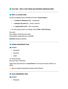 Guerra Fr&iacute;a: Resumen Clave