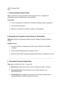 1984 Part 1 Study Guide: Essay Prompts & Analysis