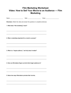 Film Marketing Worksheet: How to Sell Your Movie to an Audience