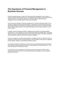 Financial Management in Business Success
