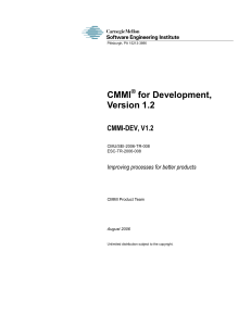 CMMI for Development v1.2 Technical Manual