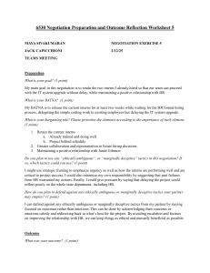 Negotiation Preparation Worksheet: Goal Setting & Outcome Reflection