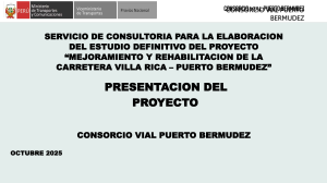Presentaci&oacute;n del Proyecto: Mejora Carretera Villa Rica-Puerto Bermudez