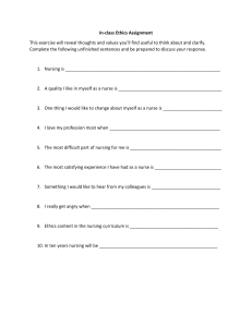 Nursing Ethics In-Class Assignment