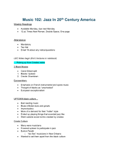 Music 102: Jazz in 20th Century America