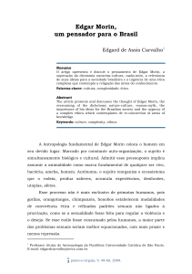 Edgar Morin: um pensador para o Brasil