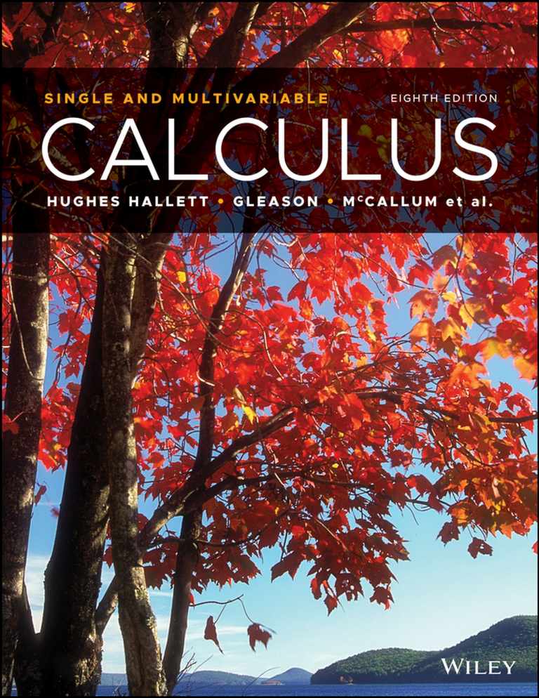 Calculus Eighth Edition Textbook by Hughes Hallett et al.