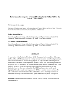 Ground Cooling Performance for Airbus A380 in UAE