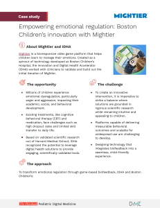 Mightier Case Study: Emotional Regulation for Children