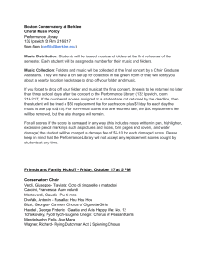 Boston Conservatory Choral Music Policy