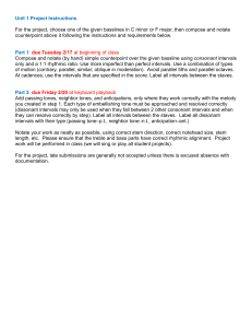 Unit 1 Music Counterpoint Project Instructions