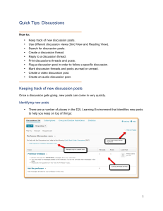 Quick Tips for D2L Discussions: How to Use Features