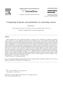 Comparing Dropouts and Persistence in E-Learning Courses