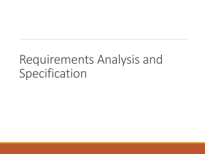 Requirements Analysis and Specification in Software Engineering