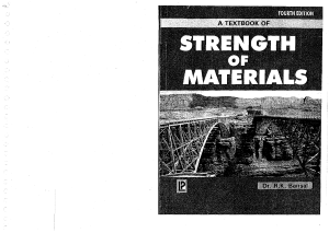 A Textbook of Strength of Materials by Dr. R.K. Bansal