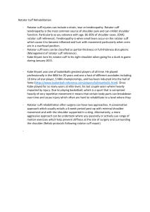 Rotator Cuff Rehabilitation Guide