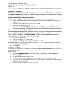 College Assignment: Reading Games & Scholarly Sources