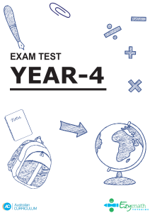 Year 4 Math Exam Test - Ezy Math Tutoring