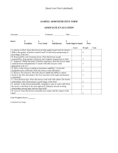 Associate Lawyer Evaluation Form Template