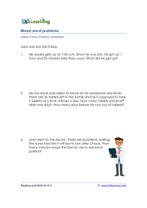 Grade 4 Mixed Word Problems Worksheet
