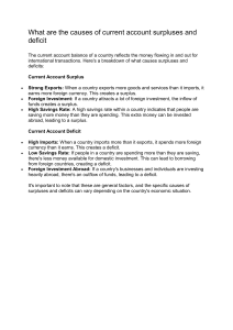 Causes of Current Account Surpluses and Deficits