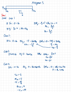 Assignment 3: Beam Reactions & Shear Moment Calculations