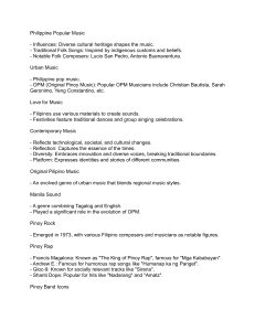 Philippine Popular Music: Genres, Artists, and Cultural Influences