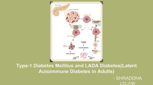 Type 1 Diabetes & LADA: Pathogenesis, Diagnosis, & Management