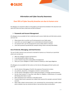 Caldic Cyber Security Awareness Policy