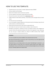 Marketing Opportunity Analysis Template 1003MKT