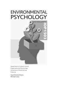 Environmental Psychology Study Guide IOP1503