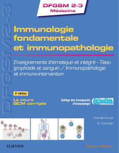 Immunologie fondamentale et immunopathologie - DFGSM 2-3 M&eacute;decine
