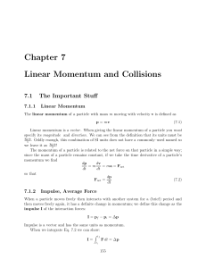 Chapter 7: Linear Momentum and Collisions - Physics Textbook
