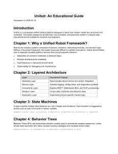 Unibot: Educational Guide to Robotics Architecture