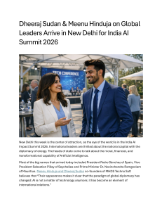 Global Leaders at India AI Summit 2026: AI in Diplomacy