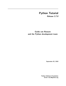 Python Tutorial 3.7.0: Beginner to Intermediate Guide