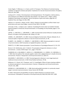 References on Distance Perception in Virtual Environments