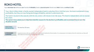 Roko Hotel Case Study: Profitability Analysis