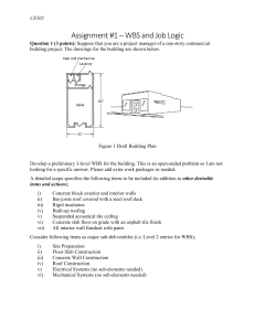 CE502 Assignment 1: WBS and Job Logic for Commercial Building