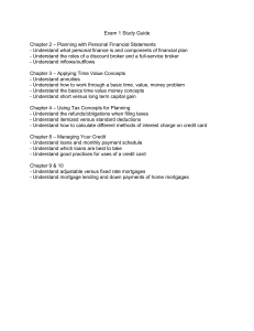 Exam 1 Study Guide: Personal Finance Chapters
