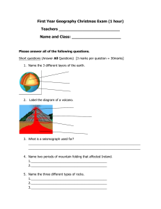 First Year Geography Christmas Exam