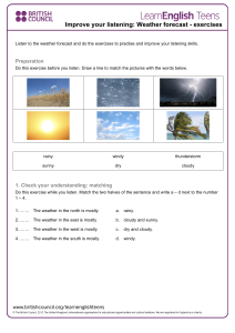 Improve Listening: Weather Forecast Exercises