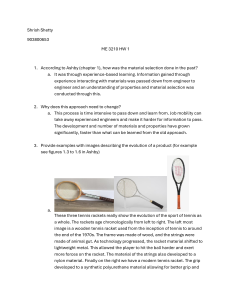 ME 3210 HW 1: Material Selection & Engineering Design Questions