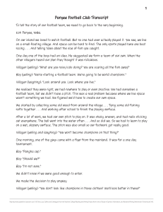 Panyee Football Club Transcript: Floating Village Team Story